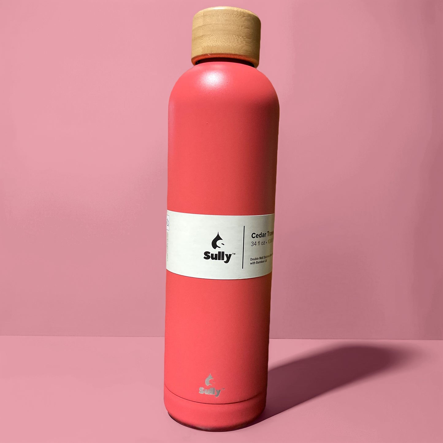 Sully™ Cedar Traveler 34oz Stainless-Steel Bottle w/ Bamboo Lid