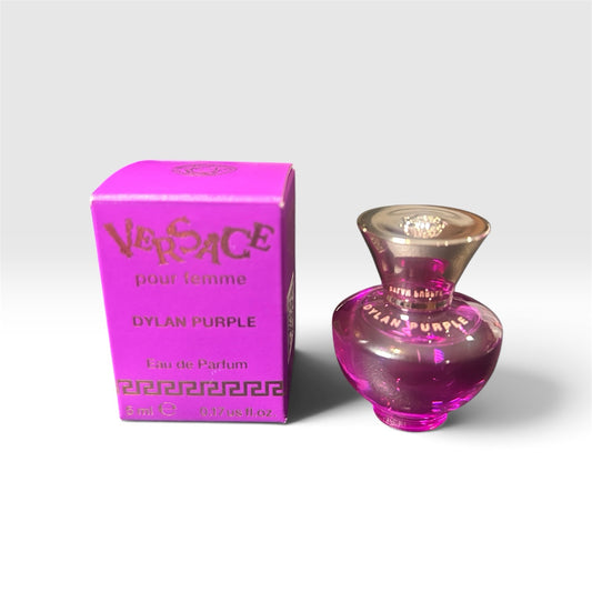 Versace Pour Femme Dylan Purple eau de parfum 5ml mini bottle with pink box